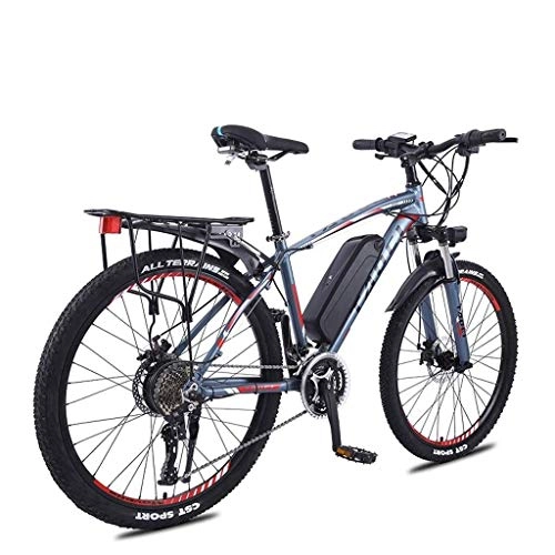 Vélos de montagne électriques : LZMXMYS Vlo lectrique, E-vlo VTT Vlo lectrique avec systme de Transmission 27 Vitesses, 350W, 13Ah, 36V Lithium-ION, 26" Pouces, Pedelec City Bike Lightweight Urban Outdoor (Color : Blue)