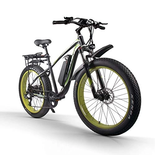 Vélos de montagne électriques : M980 Vélo électrique 1OOO W E-bike 48 V 17 Ah Batterie au lithium VTT 66 pouces 4.0 Fat Tire VTT Vélo électrique pour homme