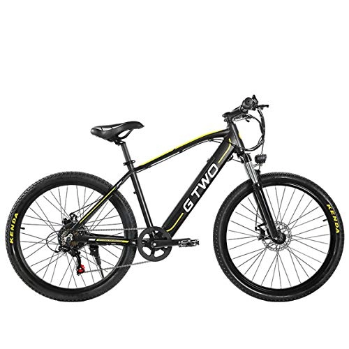 Vélos de montagne électriques : Nbrand 26" / 27.5" Vélo électrique Adulte, Batterie au Lithium Amovible, vélo de Montagne électrique à Transmission Professionnelle à 27 Vitesses (Black, 27.5" 350W 9.6Ah)