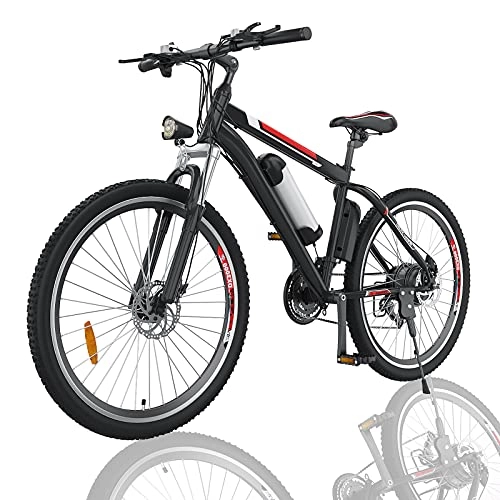 Vélos de montagne électriques : Oppikle Vélo Electrique 26" E-Bike - VTT Pliant 36V 250W Batterie au Lithium de Grande Capacité - Ville léger Vélo de avec moyeu 21 Vitesses