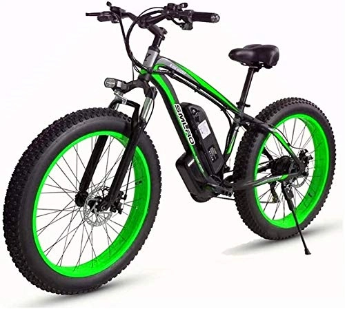 Vélos de montagne électriques : PIAOLING Léger 4.0 Fat Tire Bike Neige, 26 Pouces VTT électrique, 48V 1000W Moteur 17, 5 Lithium Mobylette, mâle et Femelle Hors Route vélo, Hard-Tail vélo Dédouanement (Color : E)