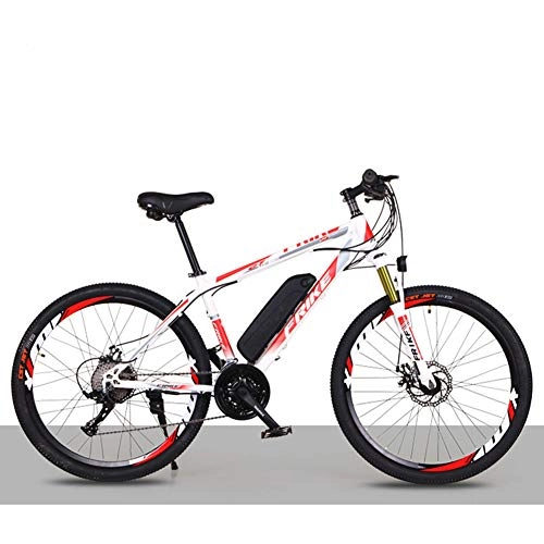 Vélos de montagne électriques : QININQ Vélo Électrique Adulte Vélo de Montagne 26 Pouces avec Moteur 250W, Batterie 36V / 10Ah Amovible / Engrenages 21 Vitesses / Vitesse Maximum 30km / h / Kilométrage de Recharge Jusqu'à 50km