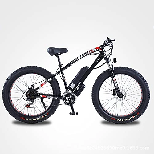 Vélos de montagne électriques : QININQ Vélos électriques pour Hommes, 350W Gros Pneu 26 Pouces Ebikes vélos Tout Terrain, VTT pour Adulte avec Li -Batterie Amovible 36V 8Ah E-Bike