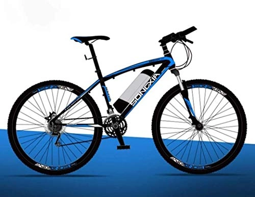 Vélos de montagne électriques : Smart Ebike, 26" VTT for adultes, tout terrain Vélos, 30 km / H Safe Speed ​​Endurance 100 km au lithium-ion amovible, (Color : Blue A2)