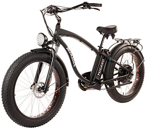 Vélos de montagne électriques : Tucano Bikes Monster 26Vélo électrique avec pneus de 26" Noir1000 W42 km / h maximum48 V 12 Ah