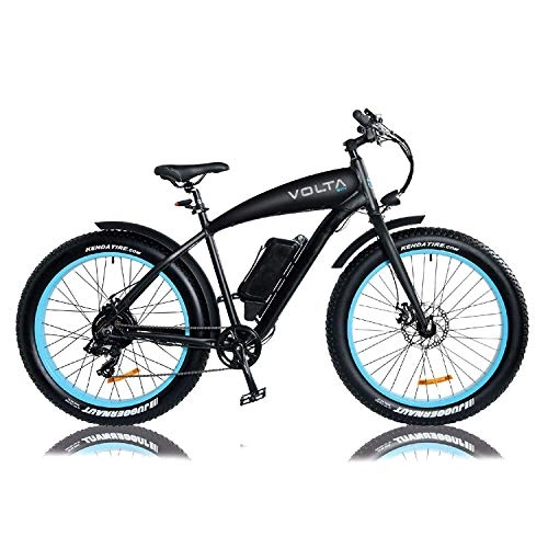 Vélos de montagne électriques : Volta Velo Electrique Hotspot Fat Black / Blue