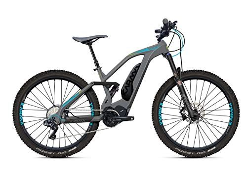 Vélos de montagne électriques : VTT Assistance Electrique KARMA FS + XT Boost E8000 Grey Blue Green-M