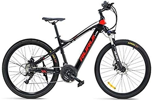 Vélos de montagne électriques : VTT Electrique, Adulte ForElectric Vélos, Vélos en Alliage d'aluminium eBikes Tout Terrain, 27.5" 48V 17Ah Amovible au Lithium-ION Montagne Ebike for Hommes (Color : Red)