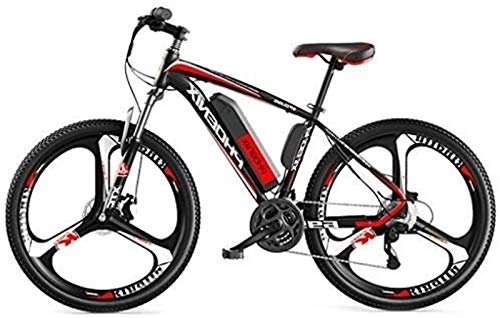 Vélos de montagne électriques : VTT Electrique, Vélos électriques for Adultes, Hommes VTT, eBikes Haute teneur en Carbone en Acier Vélos Tout Terrain, 26" 36V 250W Amovible au Lithium-ION de vélos Ebike (Color : Red)