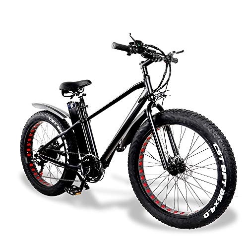 Vélos de montagne électriques : Vélo Electrique VTT Electrique Homme 26 Pouces 4.0 Fat Bike 750W Moteur 48V 20A Batterie Lithium