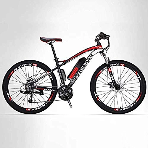 Vélos de montagne électriques : Vélo électrique 26 vélo de montagne pour adultes tout-terrain 27 vélos à vitesse 50 km pure batterie kilométrage batterie au lithium-ion amovible Smart Mountain Ebike-50KM / 120KM_Électrique / hybride