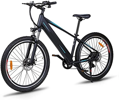 Vélos de montagne électriques : Vélo électrique 27, 5" pour vélo de ville / A-Trekking / Mountain, batterie amovible au lithium de 36 V / 10 Ah / 12, 5 Ah, Shimano à 7 vitesses, freins à double disque Tektro, vélo électrique pour homme femme