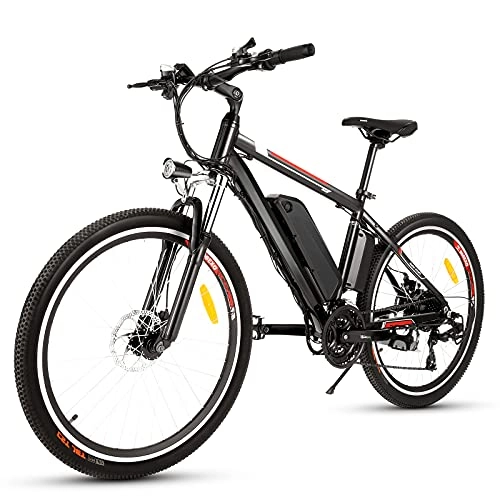 Vélos de montagne électriques : Vélo électrique Ebike Mountain Bike Hommes, Vélo électrique de 26" 250W avec Batterie de 36V 12.5Ah extraíble et Shimano 21 Velocidades