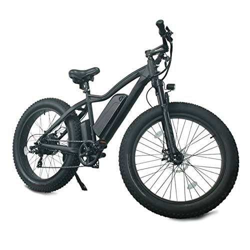 Vélos de montagne électriques : Vélo électrique for Adultes 4 8V 500W e- Vélo 26x4, 0 Pouces Fat Tire Vélo électrique de vélos de vélo de Montagne E vélo (Couleur : Noir)