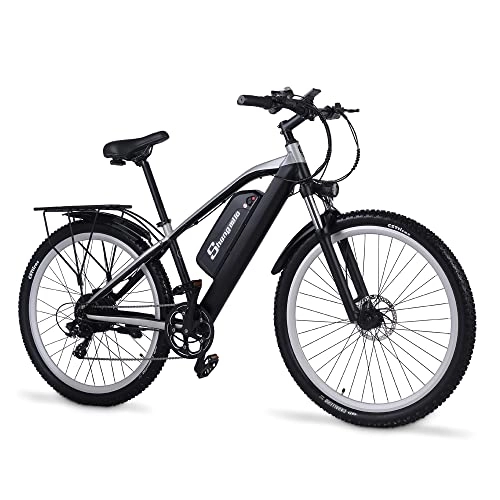 Vélos de montagne électriques : Vélo électrique Shengmilo M90 de 29 pouces - Vélo de montagne électrique pour trajets 48 V 17 Ah - Batterie lithium-ion - Pour homme - Tout terrain