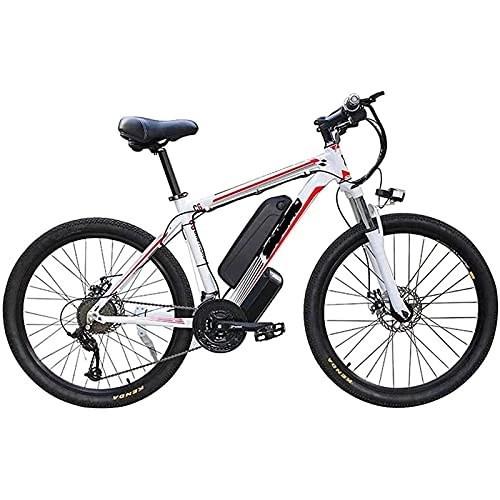 Vélos de montagne électriques : Vélos Électriques, Vélos De Montagne Électriques Pour Adultes De 26 Pouces, Vélos Électriques Mobiles En Alliage D'aluminium 360W, Batteries Au Lithium 48V / 10A, Vélos Électriques De Banlieue 21 Vite
