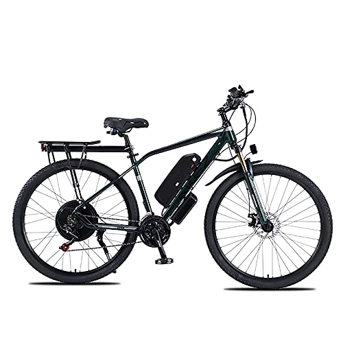 Vélos de montagne électriques : WBYY Vélo Électrique Vélo De Montagne Électrique pour Adulte, 29 Pouces Velo Electrique 1000W Ebike De avec Batterie Lithium-ION 48V / 13Ah, Professionnel 21 Vitesses, Vert
