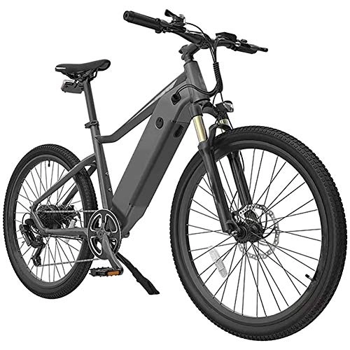 Vélos de montagne électriques : WXX Adulte Montagne Vlo lectrique, 250W Moteur 26 Pouces Extrieur Vlo lectrique Moto, avec Banquette Arrire tanche Double Frein Disque 7 Speed Mountain Bike, Gris