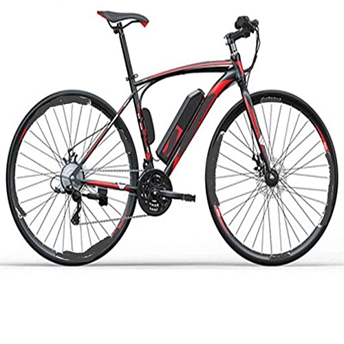 Vélos de montagne électriques : WXXMZY Vélo Électrique 250W 27 Pouces Vélo Électrique, Vélo De Montagne Électrique Adulte, avec Batterie Amovible 8 / 14ah, Engrenage Professionnel À 27 Vitesses (Color : Black and Red)