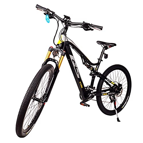 Vélos de montagne électriques : WZW 27.5 Pouces Adultes Vélo Électrique 27 La Vitesse Air Choc Montagne Vélo électrique 250W 48V Caché Li-ION Batterie Électronique Bicyclette pour pour des Hommes aux Femmes (Taille : XS 9.6ah)