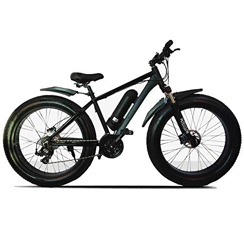 Vélos de montagne électriques : XMIMI Vélo électrique 26 Pouces 21 Vitesses 350W Large Pneu Neige de Plage électrique Tourisme Batterie au Lithium électrique vélo