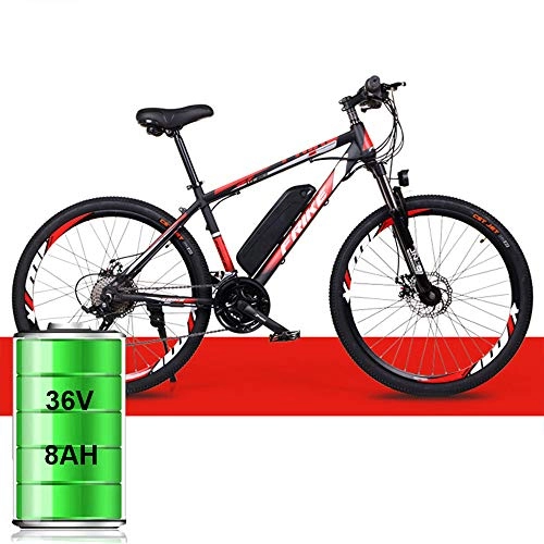 Vélos de montagne électriques : YBCN Une Version Améliorée d'un Vélo De Montagne Électrique avec Un Système De Changement De Vitesse 21 / 27 36V Batterie Au Lithium 8AH / 10AH 26 Pouces, Noir Rouge, 21speed Flagship