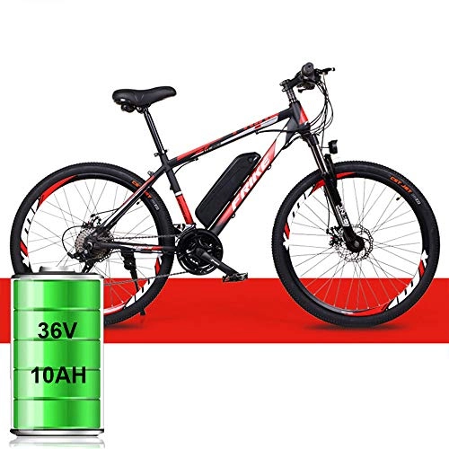 Vélos de montagne électriques : YBCN Une Version Améliorée d'un Vélo De Montagne Électrique avec Un Système De Changement De Vitesse 21 / 27 36V Batterie Au Lithium 8AH / 10AH 26 Pouces, Noir Rouge, 27speed Flagship