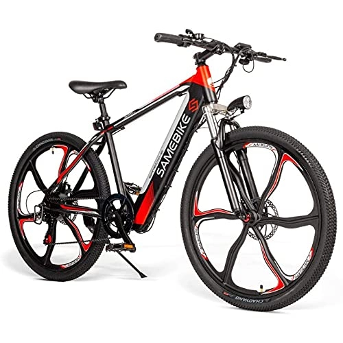 Vélos de montagne électriques : ZWHDS 26 Pouces Vélo électrique - 350W brushless E-Bike avec Double Freins à disques Suspension Avant, Max 3 0KM / H la Vitesse (Color : Black)