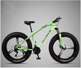 WEN Bici 26 pollici bicicletta della montagna, in acciaio ad alto carbonio Telaio Fat Tire Mountain Trail bike, mountain bike donne Hardtail uomo con Dual Disc Brake ( Color : Green , Size : 21 Speed 3 Spoke )