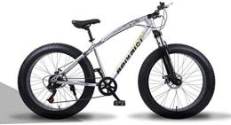 Aoyo Fat Tyre Mountain Bike All Terrain bicicletta della montagna, 26 pollici Fat Tire hardtail Mountain bike, sospensione doppia Telaio e sospensioni Forcella, adulti e donne degli uomini, (Color : Silver spoke)