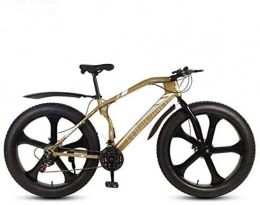 HCMNME Fat Tyre Mountain Bike Bicicletta durevole di alta qualit Mountain Bike della bicicletta, 26 pollici Ruote Fat Tire Bike MTB Hardtail, ad alta acciaio al carbonio Telaio, doppio freno a disco Telaio in lega con freni a dis