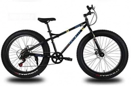 HCMNME Fat Tyre Mountain Bike Bicicletta durevole di alta qualit Mountain bike for adulti, doppio freno a disco Fat Tire Mountain Trail biciclette, Hardtail mountain bike, ad alta acciaio al carbonio Telaio, 26 pollici Ruote Tela