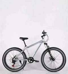 HCMNME Fat Tyre Mountain Bike Bicicletta durevole di alta qualità Mens adulti Fat Tire Mountain bike, doppio freno a disco Spiaggia Neve biciclette, ad alta acciaio al carbonio telaio Cruiser Bikes, 26 pollici Highway Ruote Telaio