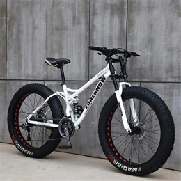 HCMNME Fat Tyre Mountain Bike Bicicletta durevole di alta qualità, Mountain Bikes, Mountain Bicycle, Fat Bike Snow Bike 26 pollici 21 / 24 / 27 / 30 Velocità GRAFS Pneumatici Mountain Bike Bicycle Cruiser Bicycle Beach Ride Telaio in le