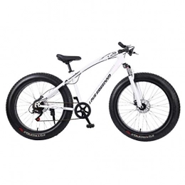 Chenbz Fat Tyre Mountain Bike Chenbz Sport all'aria aperta Fat Bike, 26 pollici Snow Mountain Bike 24 velocità velocità variabile Cross Country 4, 0 grandi pneumatici for adulti esterna che guida, Nero (Color : White)