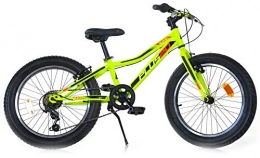 giordanoshop Bicicletta Fat-Bike Ragazzo 20" 6V Aurelia MTB Plus Gialla