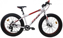 giordanoshop Fat Tyre Mountain Bike giordanoshop Bicicletta Fat-Bike Ragazzo 26" 7V Denver Bike Fat Alloy Bianco