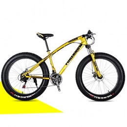 HAZYJT Bici HAZYJT Fat Tire per Mountain Bike, 7 Marce, Cerchi da 20 Pollici, Acciaio al Carbonio Telaio Bici da Neve per Adulti, d'oro