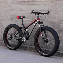 HCMNME Fat Tyre Mountain Bike HCMNME Bicicletta Durevole di Alta qualit Adulti Fat Tire Mountain Bike, off-Road Bike Neve, Doppio Freno a Disco Cruiser Bikes, Biciclette Spiaggia 24 Pollici Ruote Telaio in Lega con Freni a Disco