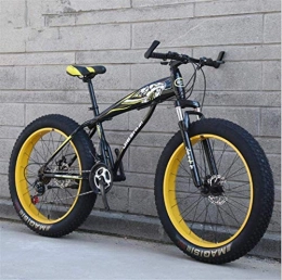HCMNME Fat Tyre Mountain Bike HCMNME Mountain Bikes, Bici da Neve a 24 Pollici velocità variabile Ultra-Wide velocità velocità 4.0 Bici da Neve Telaio in Lega con Freni a Disco (Color : Black And Yellow, Size : 30 Speed)