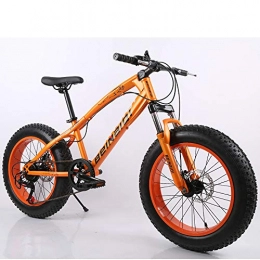 Link Co Bici Link Co Freni a Disco con Cambio da 20 Pollici Mountain Bike Beach Fat Tire Snow Bike, Orange