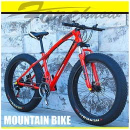 LJJ Fat Tyre Mountain Bike LJJ 26 Pollici Mountain Bike Bicicletta Hardtail Doppio Freno A Disco Telaio in Acciaio Ad Alto Tenore di Carbonio per Uomo E Donna