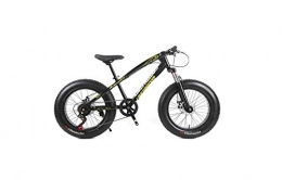 DYM Fat Tyre Mountain Bike Mountain Bike Unisex Hardtail Mountain Bike 7 / 21 / 24 / 27 Velocità 26 Pollici Fat Tire Road Bicicletta Snow Bike / Beach Bike con Freni a Disco e Forcella a Sospensione, Nero, 27 velocità