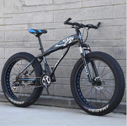 HCMNME Fat Tyre Mountain Bike Mountain bikes, Bike da 26 pollici della neve Super Wide Tire Speed ​​Velocità Velocità 4.0 Bike in mountain bike Telaio in lega con freni a disco ( Color : Black and blue hollow , Size : 30 speed )