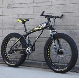 HCMNME Fat Tyre Mountain Bike Mountain bikes, Bike da 26 pollici della neve Super Wide Tire Speed ​​Velocità Velocità 4.0 Bike in mountain bike Telaio in lega con freni a disco ( Color : Black and yellow hollow , Size : 24 speed )