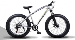 MYPNB Fat Tyre Mountain Bike MYPNB BMX Montana 26 Pollici Fat Tire Hardtail Mountain Bike Sospensione Doppia Telaio e sospensioni e Donne Adulti 5-25 Forcella all Terrain Uomo Biciclette (Color : 7 Speed, Size : Silver Spoke)