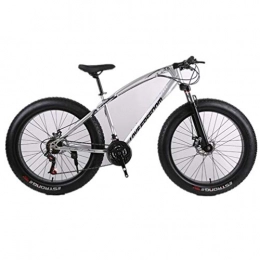 Tbagem-Yjr Fat Tyre Mountain Bike Tbagem-Yjr Doppia della Sospensione della Bici di Montagna 26 Pollici Pendolari Città off-Road Bicycle Doppio Freno A Disco (Color : Silver, Size : 27 Speed)