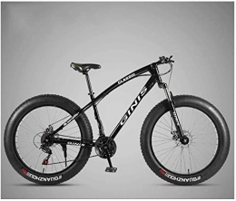 WEN Fat Tyre Mountain Bike WEN 26 Pollici Bicicletta della Montagna, in Acciaio ad Alto Carbonio Telaio Fat Tire Mountain Trail Bike, Mountain Bike Donne Hardtail Uomo con Dual Disc Brake (Color : Black, Size : 21 Speed Spoke)