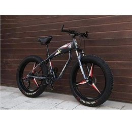 WJSW Fat Tyre Mountain Bike WJSW Biciclett26 Pollici mountabike Adulti, Bici MBT Hardtail con Pneumatici Grassi, Telaio Acciaio Carbonio, Freno Doppio Disco