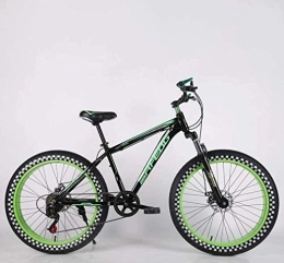 WJSW Fat Tyre Mountain Bike WJSW Mountabike Adulti con Pneumatici Grassi, Bici Neve spiaggicon Doppio Freno Disco, Bici con Telaio Acciaio ad Alto tenore Carbonio, Ruote 24 Pollici Autostrada